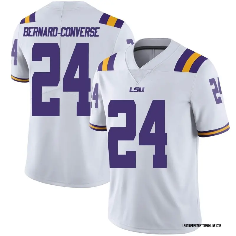 Limited Youth Jarrick Bernard-Converse LSU Tigers White Football College Jersey