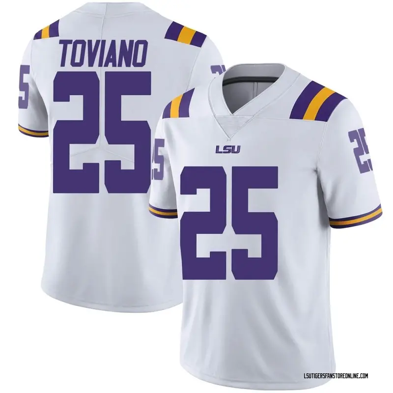 Limited Youth Javien Toviano LSU Tigers White Football College Jersey