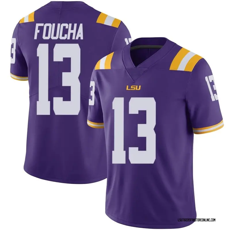 Limited Youth Joe Foucha LSU Tigers Purple Vapor Untouchable Football College Jersey
