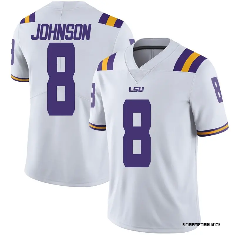Limited Youth Ju'Juan Johnson LSU Tigers White Football College Jersey