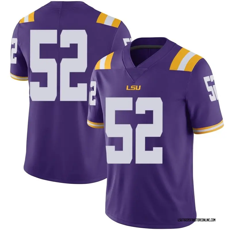 Limited Youth Kobe Roberts LSU Tigers Purple Football College Jersey