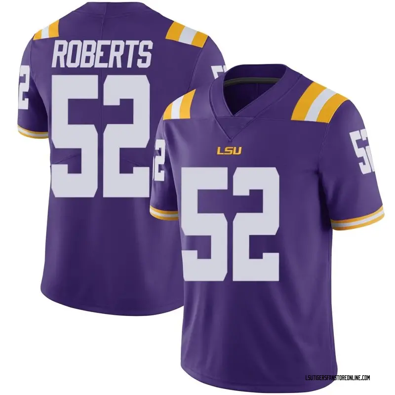 Limited Youth Kobe Roberts LSU Tigers Purple Vapor Untouchable Football College Jersey