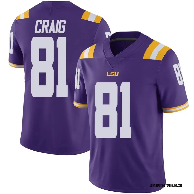 Limited Youth Landon Craig LSU Tigers Purple Vapor Untouchable Football College Jersey