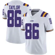 Limited Youth Mason Taylor LSU Tigers White Football College Jersey
