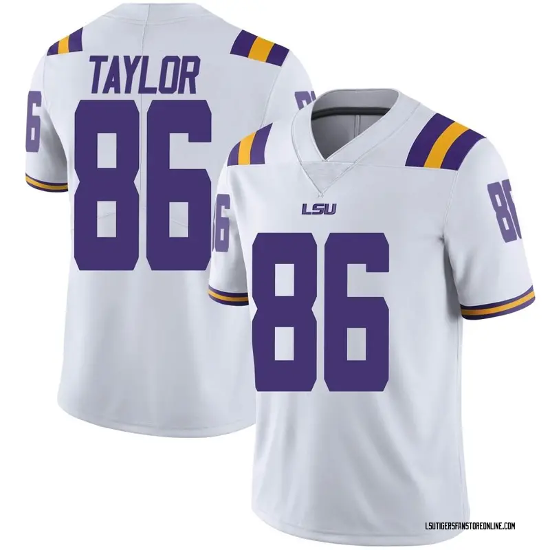 Limited Youth Mason Taylor LSU Tigers White Football College Jersey
