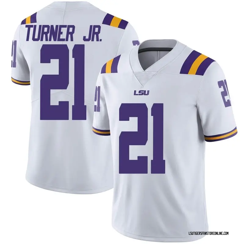 Limited Youth Michael Turner Jr. LSU Tigers White Football College Jersey