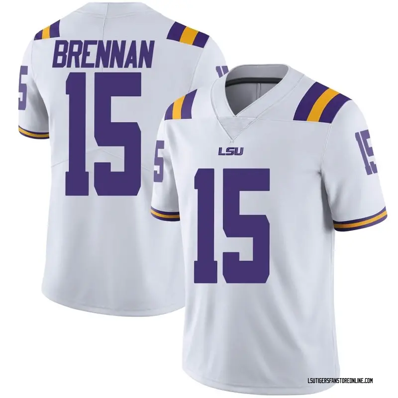 Limited Youth Myles Brennan LSU Tigers White Football College Jersey