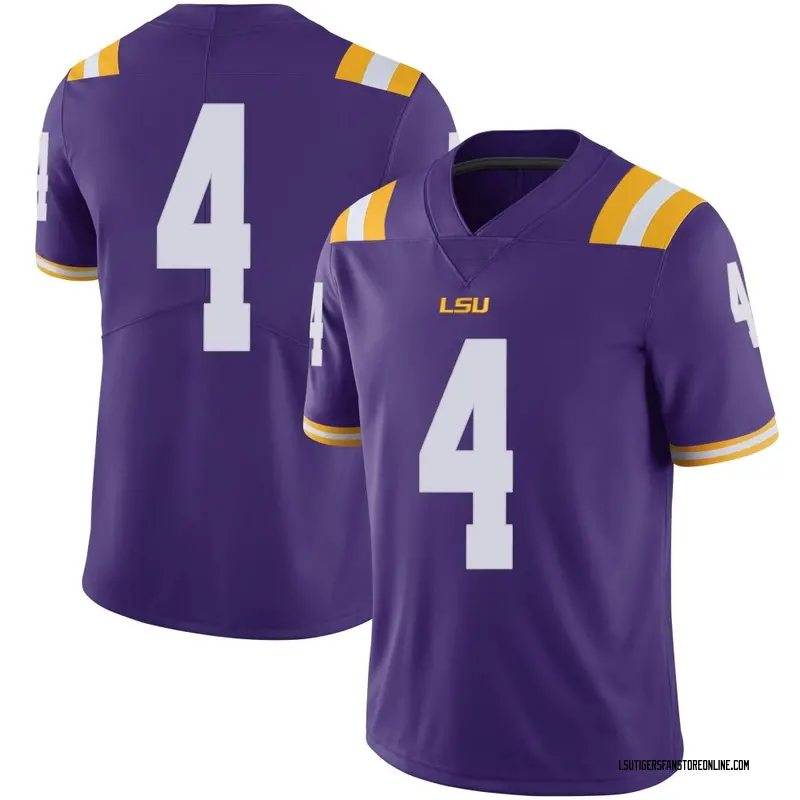 Limited Youth Nic Anderson LSU Tigers Purple Football College Jersey