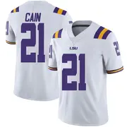 Limited Youth Noah Cain LSU Tigers White Football College Jersey