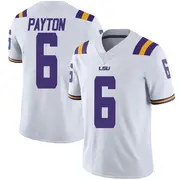 Limited Youth Patrick Payton LSU Tigers White Football College Jersey