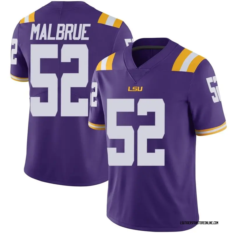 Limited Youth Princeton Malbrue LSU Tigers Purple Vapor Untouchable Football College Jersey