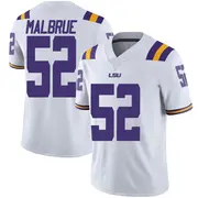 Limited Youth Princeton Malbrue LSU Tigers White Football College Jersey