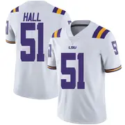 Limited Youth Silas Hall LSU Tigers White Football College Jersey