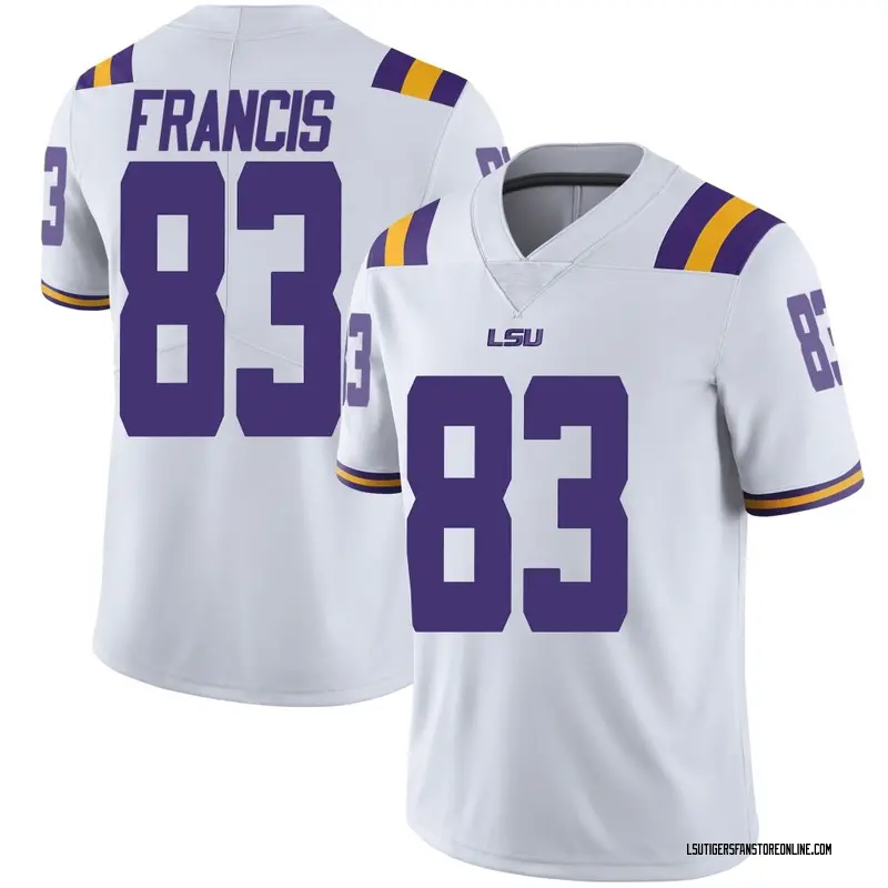 Limited Youth TaRon Francis LSU Tigers White Football College Jersey