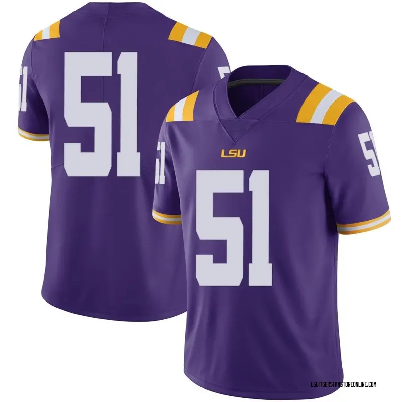 Limited Youth Thomas Crawford LSU Tigers Purple Football College Jersey