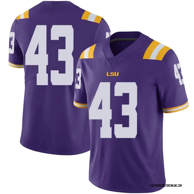 Limited Youth Ty'son Edwards LSU Tigers Purple Football College Jersey