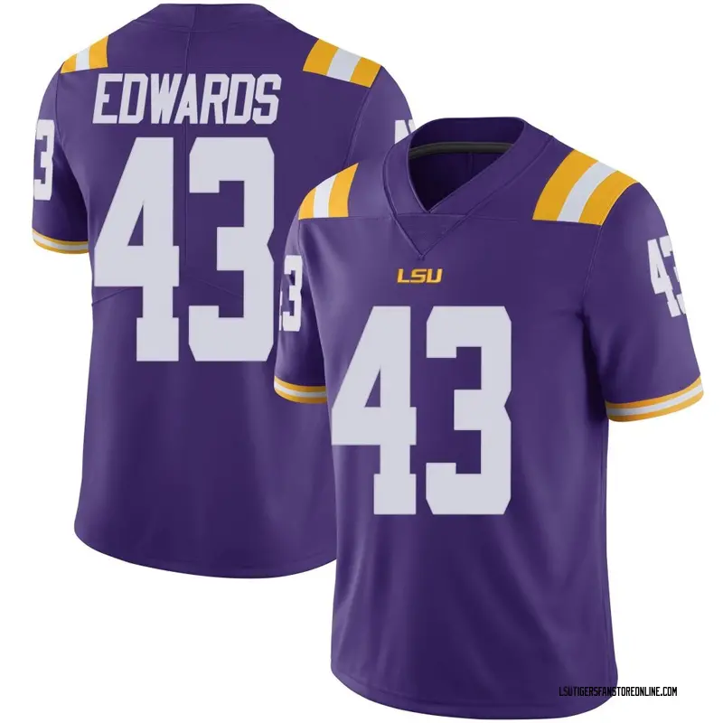 Limited Youth Ty'son Edwards LSU Tigers Purple Vapor Untouchable Football College Jersey