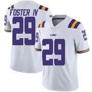 Limited Youth Wallace Foster IV LSU Tigers White Football College Jersey