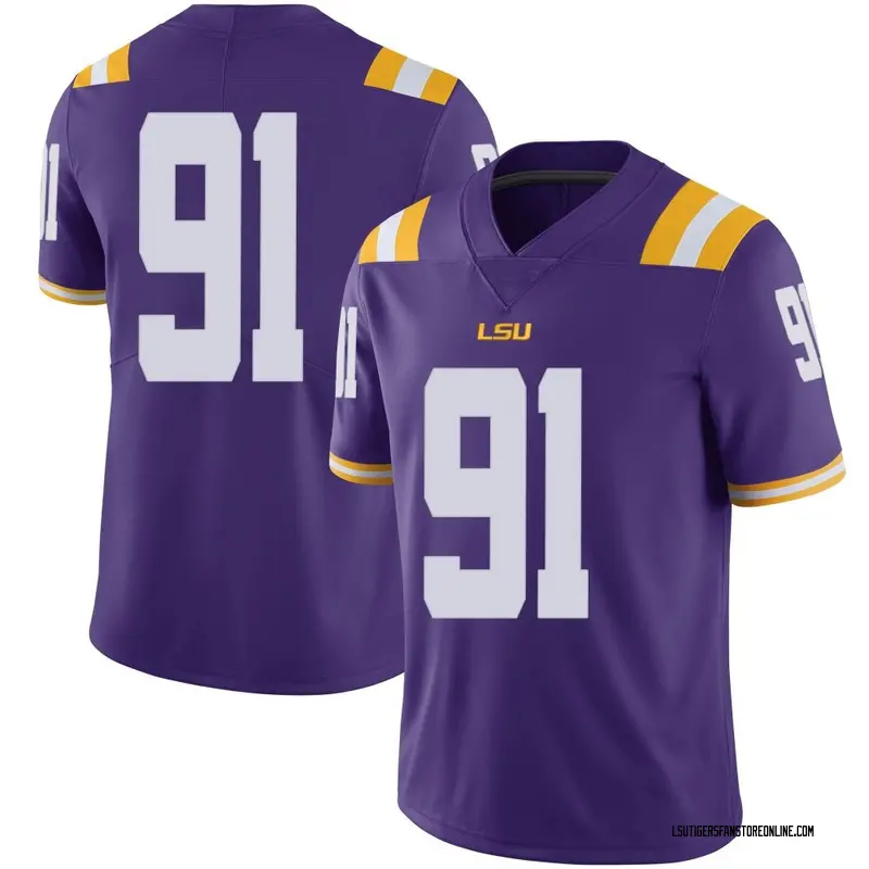 Limited Youth Walter Mathis Jr. LSU Tigers Purple Football College Jersey