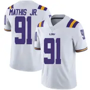 Limited Youth Walter Mathis Jr. LSU Tigers White Football College Jersey