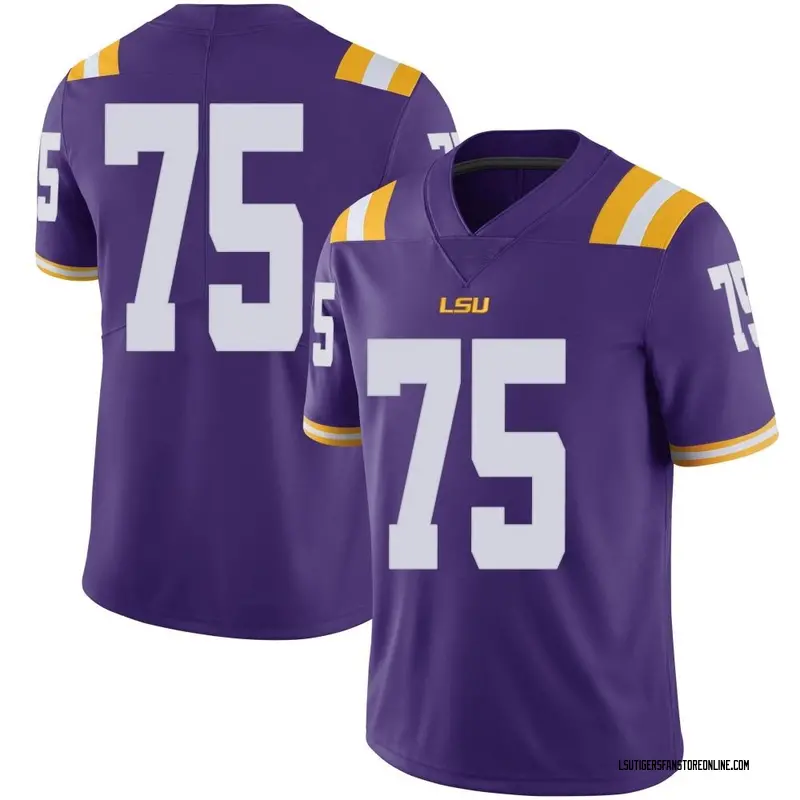 Limited Youth Weston Davis LSU Tigers Purple Football College Jersey