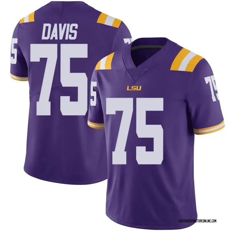 Limited Youth Weston Davis LSU Tigers Purple Vapor Untouchable Football College Jersey