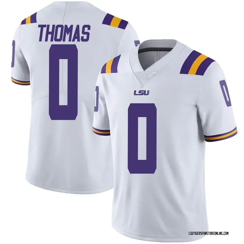 Limited Youth Zavion Thomas LSU Tigers White Football College Jersey