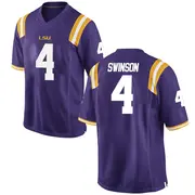 Replica Men's Bradyn Swinson LSU Tigers Purple Football College Jersey