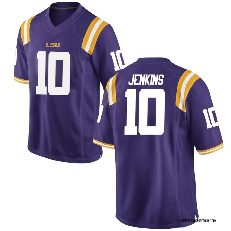 Replica Men's Jaray Jenkins LSU Tigers Purple Football College Jersey