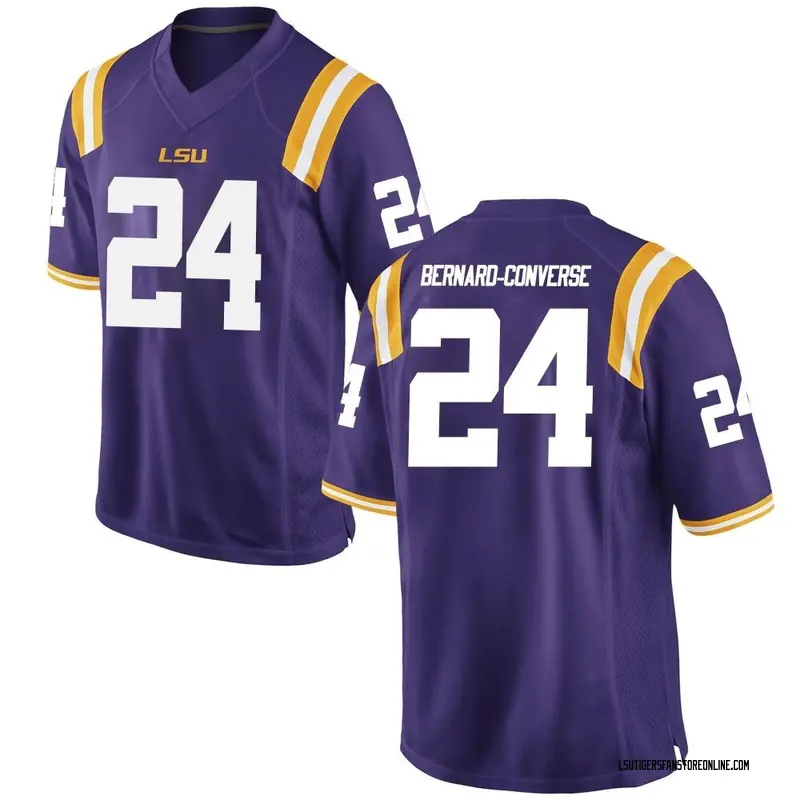Replica Men's Jarrick Bernard-Converse LSU Tigers Purple Football College Jersey