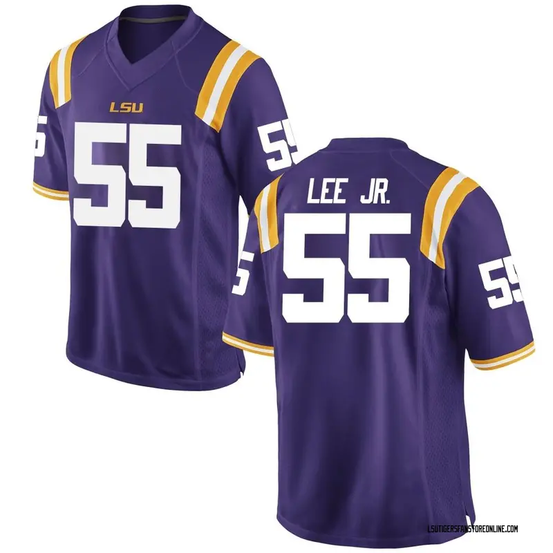 Replica Men's Khayree Lee Jr. LSU Tigers Purple Football College Jersey