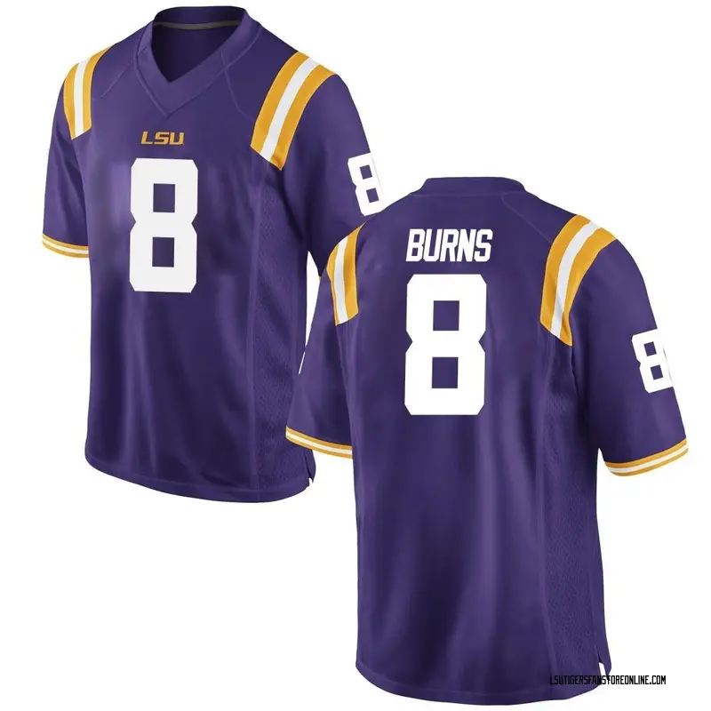 Replica Men's Major Burns LSU Tigers Purple Football College Jersey