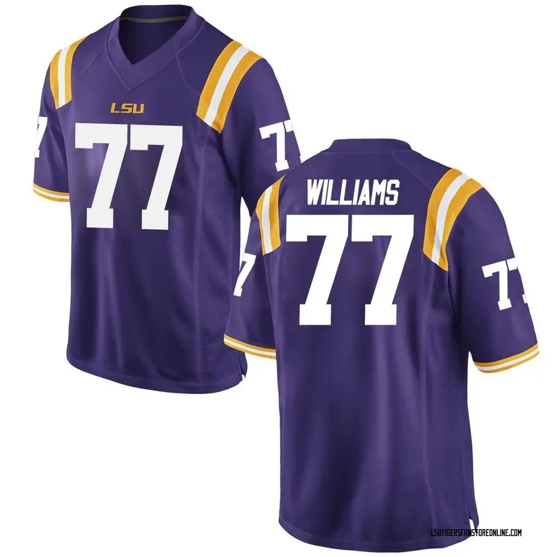 Replica Men's Ory Williams LSU Tigers Purple Football College Jersey