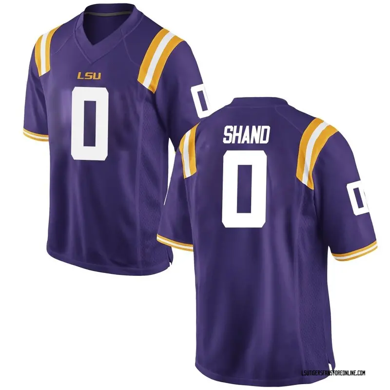 Replica Men's Paris Shand LSU Tigers Purple Football College Jersey