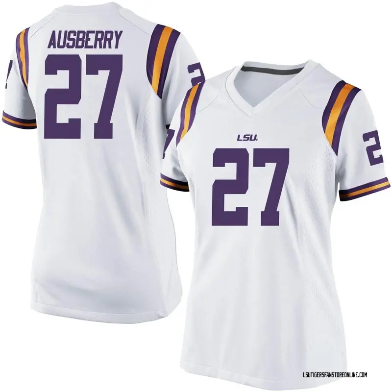 Replica Women's Austin Ausberry LSU Tigers White Football College Jersey