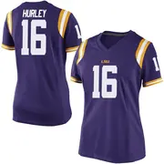 Replica Women's Colin Hurley LSU Tigers Purple Football College Jersey