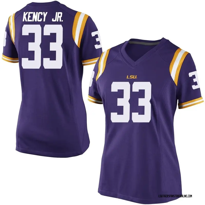 Replica Women's DK Kency Jr. LSU Tigers Purple Football College Jersey