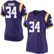 Replica Women's Damian Ramos LSU Tigers Purple Football College Jersey