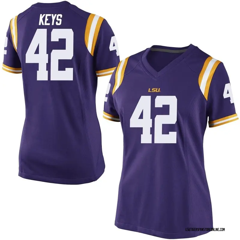 Replica Women's Davhon Keys LSU Tigers Purple Football College Jersey