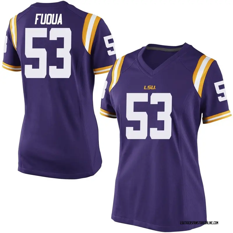 Replica Women's Hayes Fuqua LSU Tigers Purple Football College Jersey