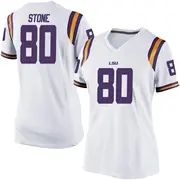 Replica Women's Isaiah Stone LSU Tigers White Football College Jersey