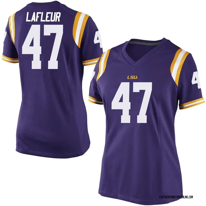 Replica Women's JD LaFleur LSU Tigers Purple Football College Jersey