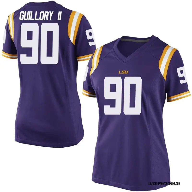 Replica Women's Jacobian Guillory II LSU Tigers Purple Football College Jersey