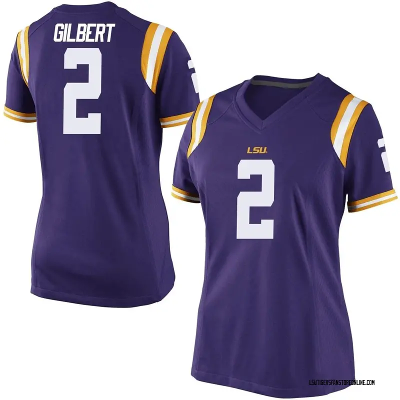 Replica Women's Jardin Gilbert LSU Tigers Purple Football College Jersey