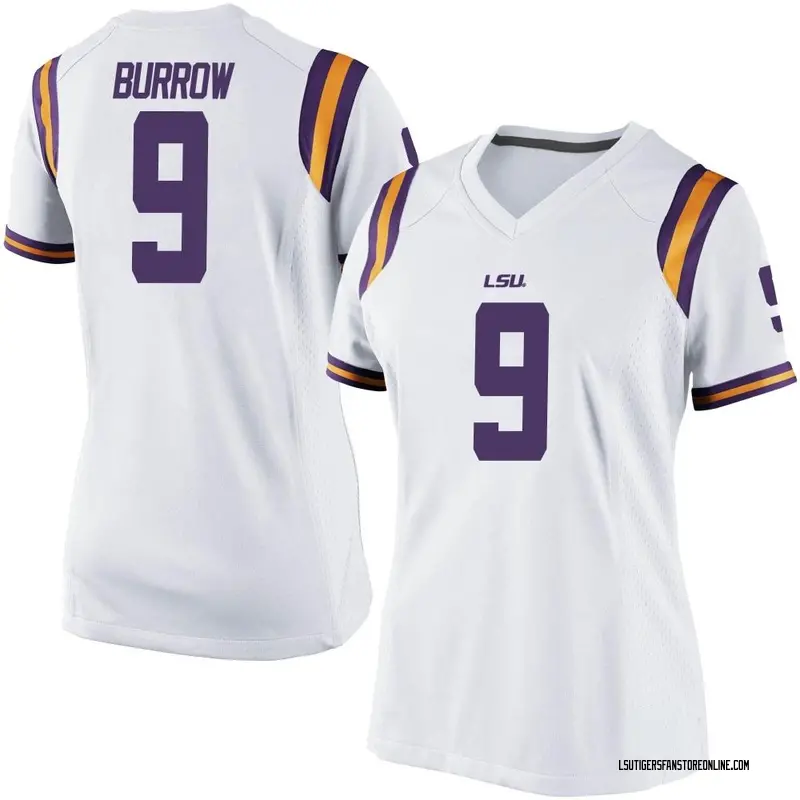 Replica Women's Joe Burrow LSU Tigers White Football College Jersey