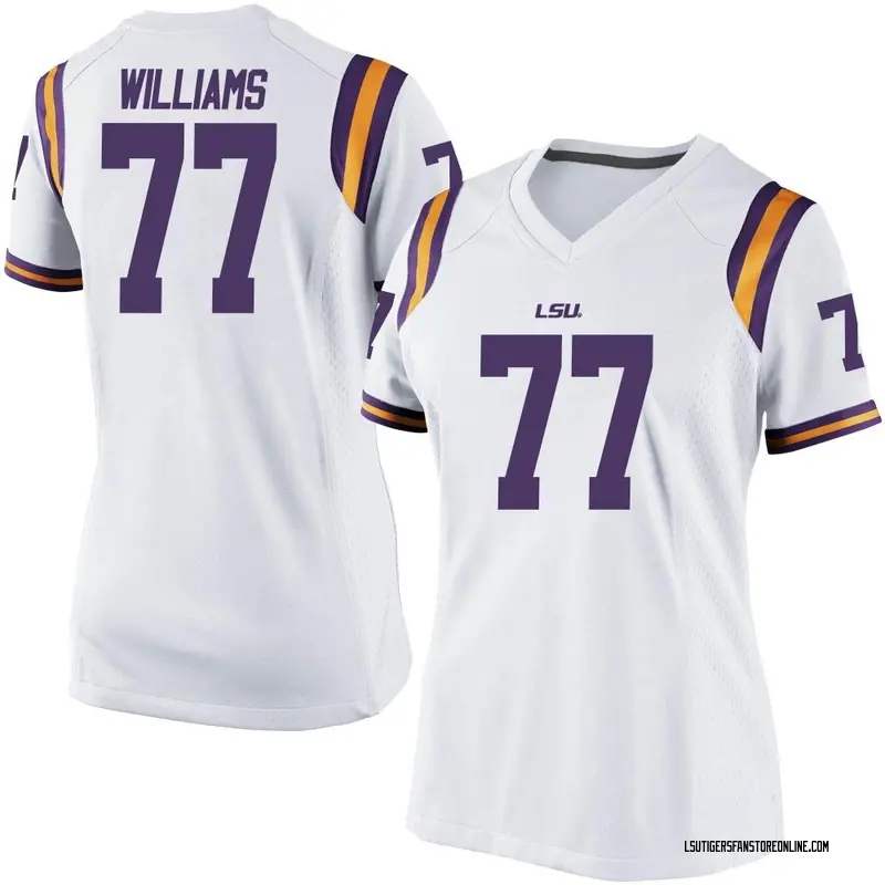 Replica Women's Ory Williams LSU Tigers White Football College Jersey