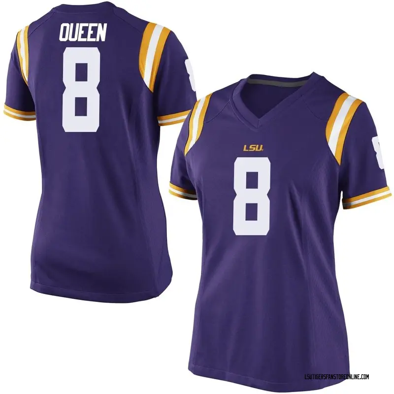 Replica Women's Patrick Queen LSU Tigers Purple Football College Jersey