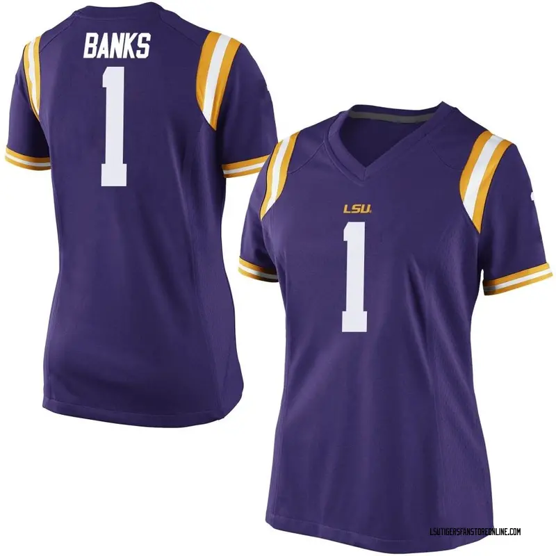 Replica Women's Sevyn Banks LSU Tigers Purple Football College Jersey