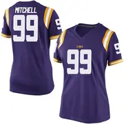 Replica Women's Sydir Mitchell LSU Tigers Purple Football College Jersey