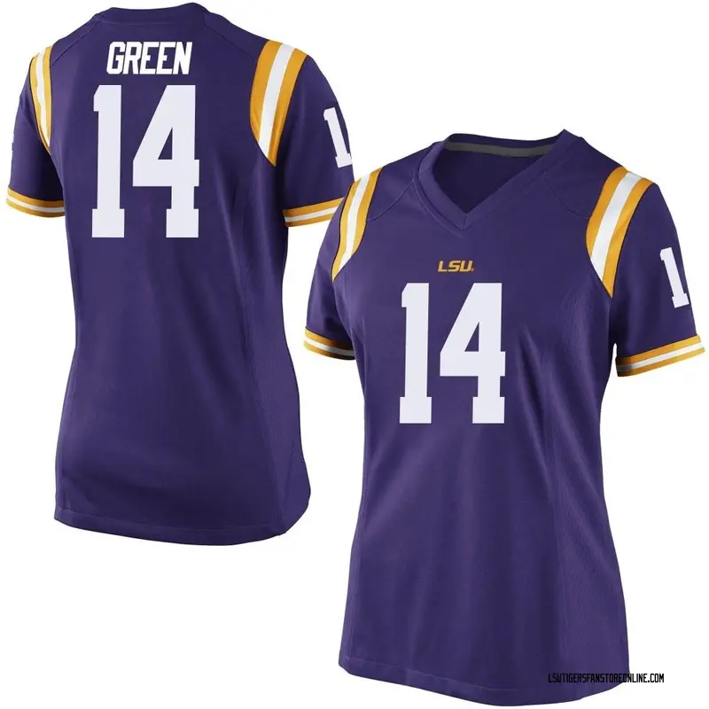 Replica Women's Trey'Dez Green LSU Tigers Purple Football College Jersey